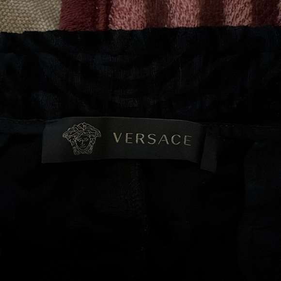 VERSACE MEN'S BLACK ACTIVEWEAR PANTS - Picture 6 of 8